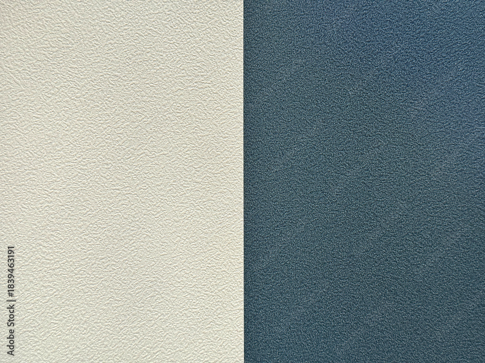 Fototapeta premium Close up of dark blue and light grey linen wallpaper or fabric. Graphic background. Two grey tones of teal blue and white denim pattern seamless background texture.