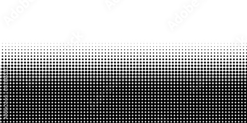 Dotted halftone gradient texture. Fading polka dot background. Repeated dots gradation pattern background. Black vanishing comic pop art overlay backdrop. Halftone raster effect wallpaper. Vector