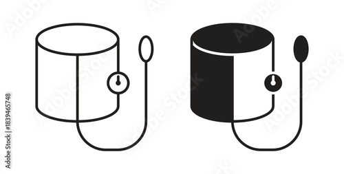 Blood pressure icons silhouettes. Vector elements for design.