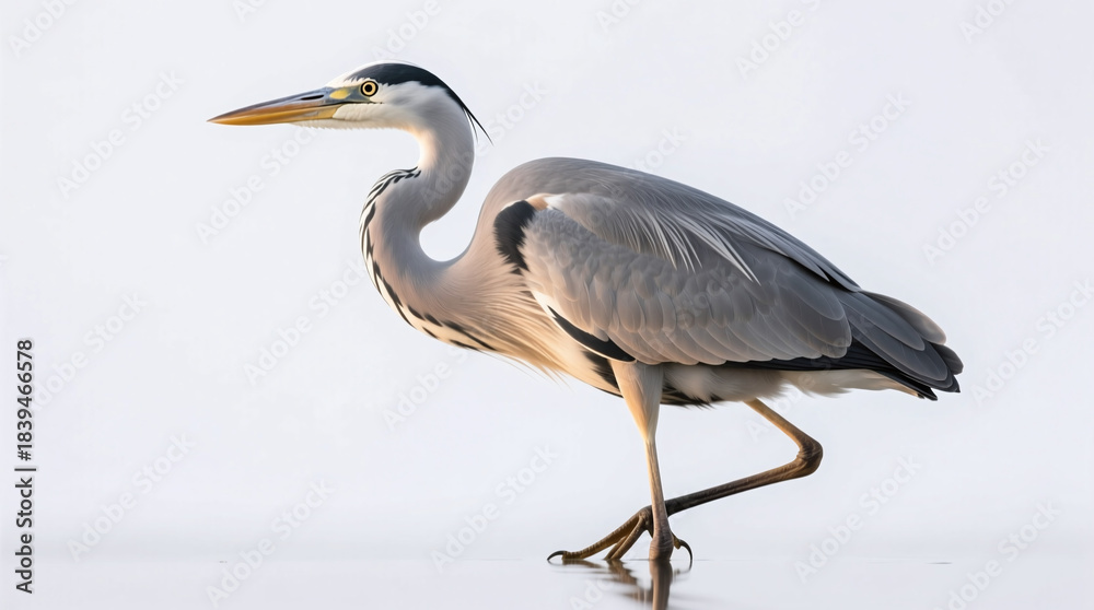 Obraz premium heron bird isolated on white background