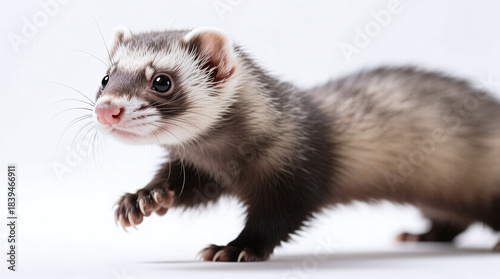 ferret isolated on white background
