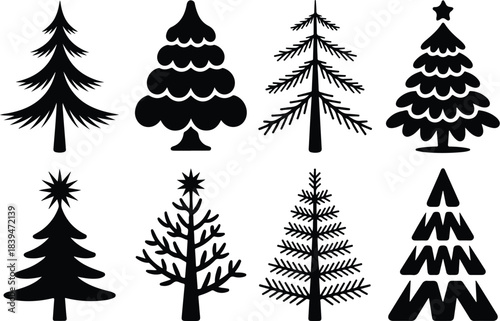 Christmas Tree Icon Set Christmas Tree Icon SetXmas Pine Tree Icon Pack