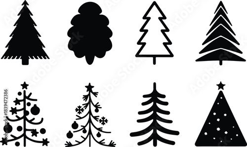 Christmas Tree Icon Set Christmas Tree Icon SetXmas Pine Tree Icon Pack