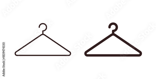 Hanger icons silhouettes. Vector elements for design.