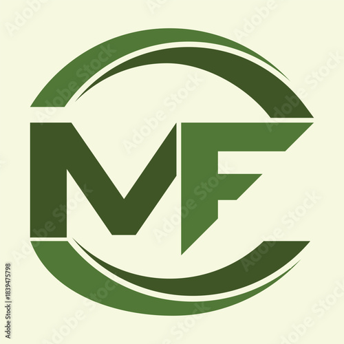 Modern MF Letter Monogram Logo Design Vector