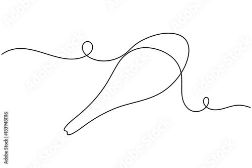 Fried chicken icon continuous one line drawing on white background minimalist drumstick leg wing sign symbol outline vector illustration