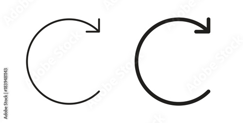 Reload icons silhouettes. Vector elements for design.