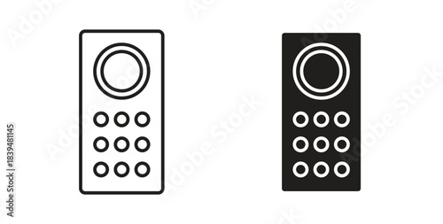 Remote control icons silhouettes. Vector elements for design.