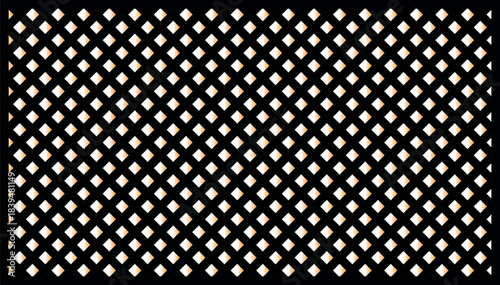 Geometric pattern of diamond shapes creating a textured background with light shining through.