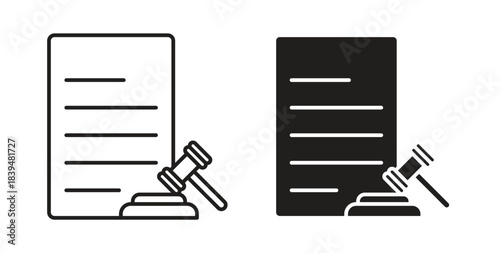 Rule icons silhouettes. Vector elements for design.