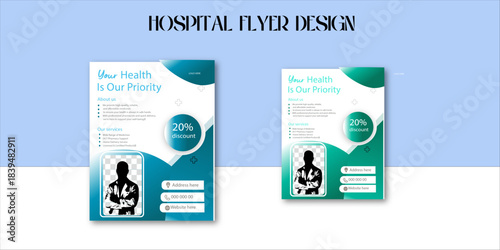 Healthcare Medical Clinic Hospital Wellness Checkup Doctor Consultation Fitness Nutrition Treatment Flyer