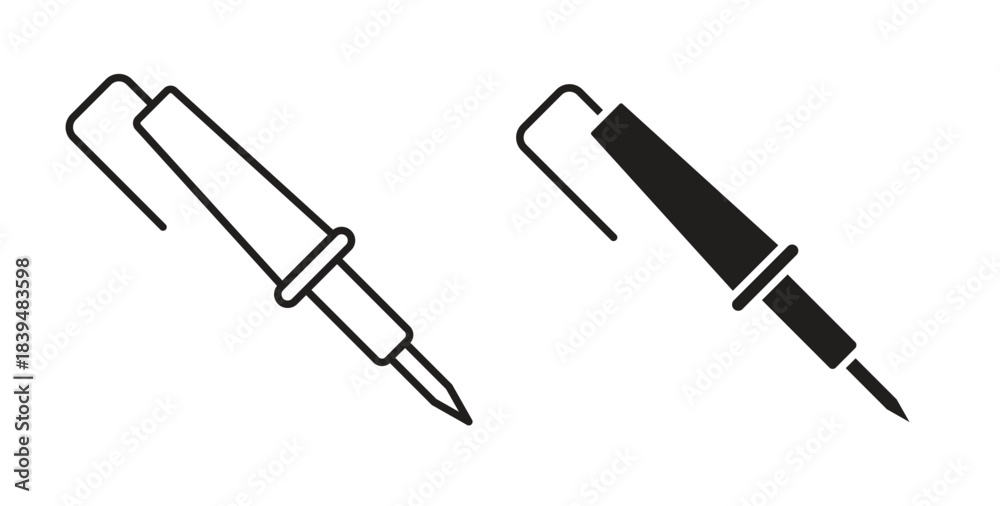 Naklejka premium Soldering icons silhouettes. Vector elements for design.