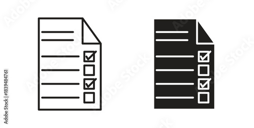 Survey icons silhouettes. Vector elements for design.