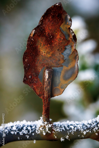 Plakat Rusty , metal , leaf