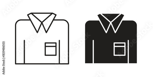Uniform icons silhouettes. Vector elements for design.