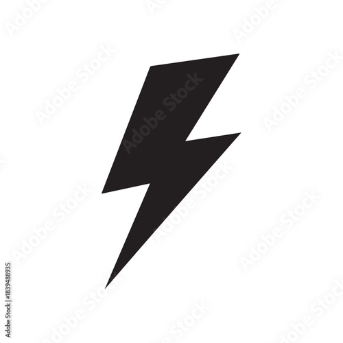 lightning bolt isolated on black
 .vector eps 10