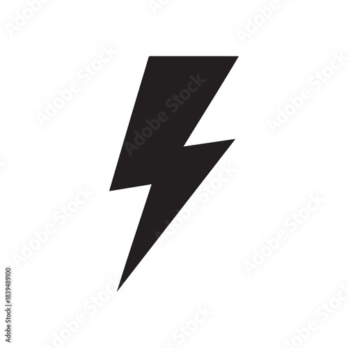 lightning bolt isolated on black
 .vector eps 10