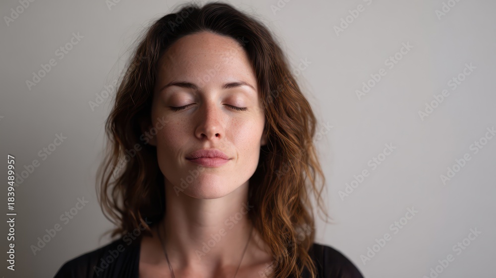 Fototapeta premium Conceptual Art of Breathing to Ease Stress and Refocus Mind