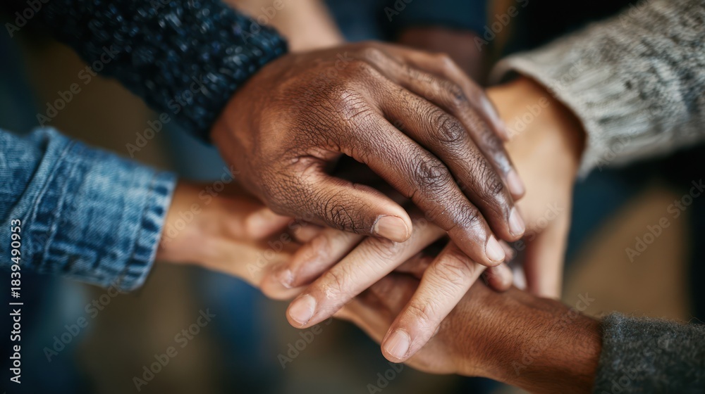 Fototapeta premium Business Partnership: Close-up of Hands Showing Unity and Support