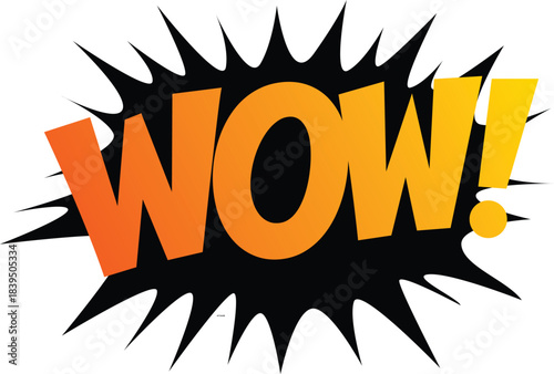 Wow comic text pop art style Illustration on bright turquoise background, Stretch cartoon lettering vector.