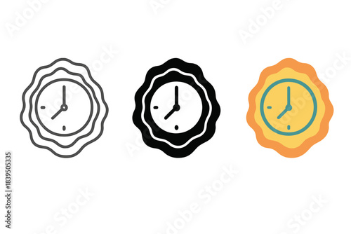 Time Through Styles. Symbolic motif representing time solidified through natural ripple preservation, first in line style with