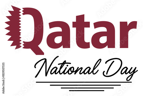 Qatar National Day Celebration Vector Logo Emblem Commemorate National Pride and Heritage