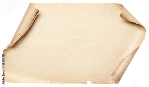 vintage paper scroll isolat...