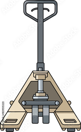 Forklift Palette: A close-up, minimalist illustration of an industrial forklift palette, its metal construction and functional design.