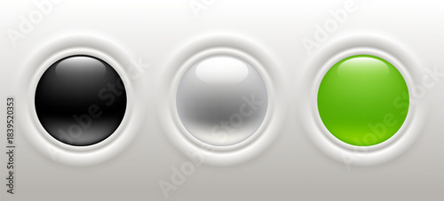 Set of colored balls, collection of 3D colorful glass balls, shiny and shiny, colorful vector illustration. eps 10