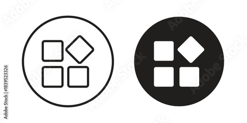 Apps icons illustration, line art, glyph style vectors