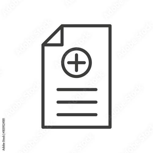 Medical report icon outline linear vector