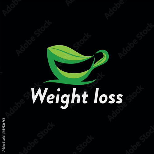 health weight loss logo design vector
