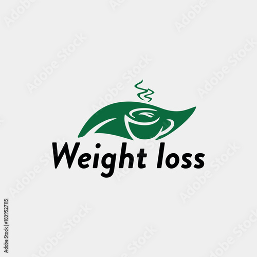 health weight loss logo design vector