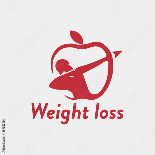 health weight loss logo design vector