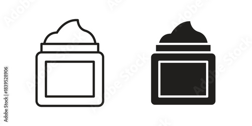 Cream icons illustration, line art, glyph style vectors