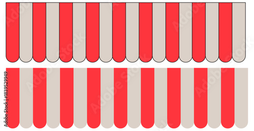 Carnival Awning Collection: Scalloped & Straight Stripe Designs