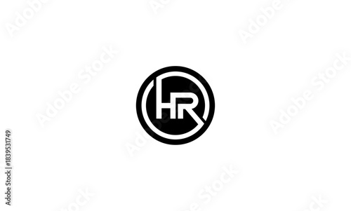 HR initial letters logo or HR monogram logo