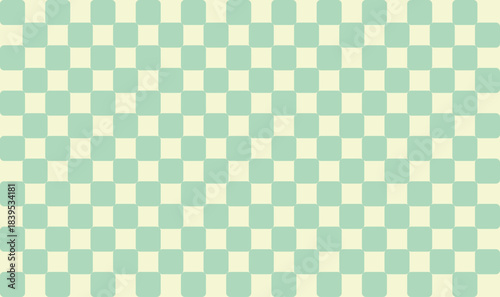 Pastel green checker gingham fabric square checkered seamless pattern texture background vector	
