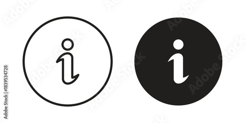 Info icons illustration, line art, glyph style vectors