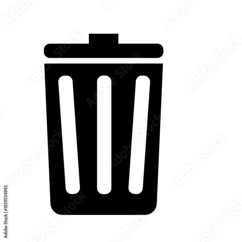 Dustbin / Trash Bin Vector – Waste Management and Garbage Disposal Icon