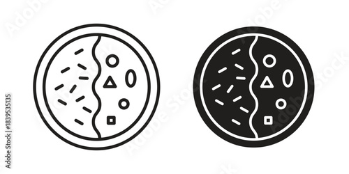 Kare raisu icons illustration, line art, glyph style vectors