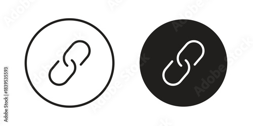 Link icons illustration, line art, glyph style vectors