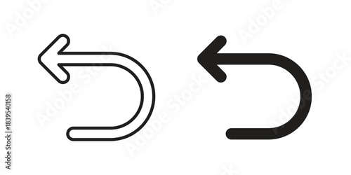 Redo icons illustration, line art, glyph style vectors