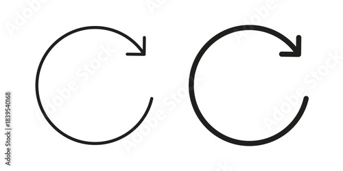 Refresh icons illustration, line art, glyph style vectors