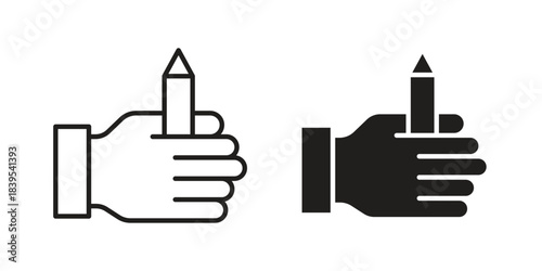 Self expression icons illustration, line art, glyph style vectors