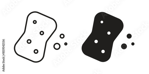 Soap icons illustration, line art, glyph style vectors