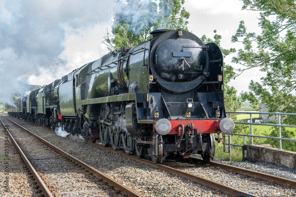 Fototapeta premium Four locomotives