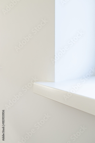 Wallpaper Mural Close-up shot of clean, modern window sill with soft natural light. Calm, minimalistic interior aesthetic suitable for design concepts, mockups, or architectural visuals. Torontodigital.ca