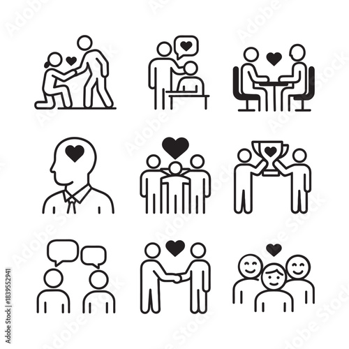 A couple sharing a heart-shaped symbol, two people holding hands