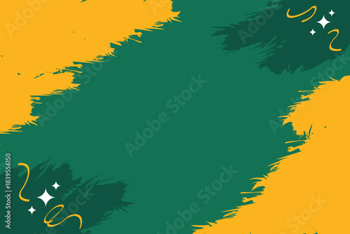 Green and Yellow Abstract Brush Stroke Background. Ideal for event templates, festive graphics, posters, invitations, and modern design layouts.